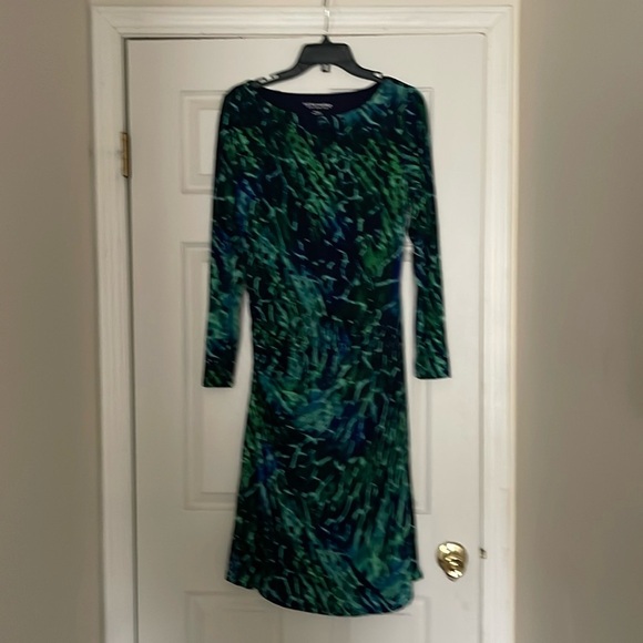 Soft Surroundings • M • Darcey Long Sleeve Ruched Side Dress - Picture 1 of 4